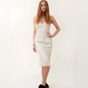 Smash + Tess × Ashlee Simpson Ross Disco Slip
Dress in Cool Cream